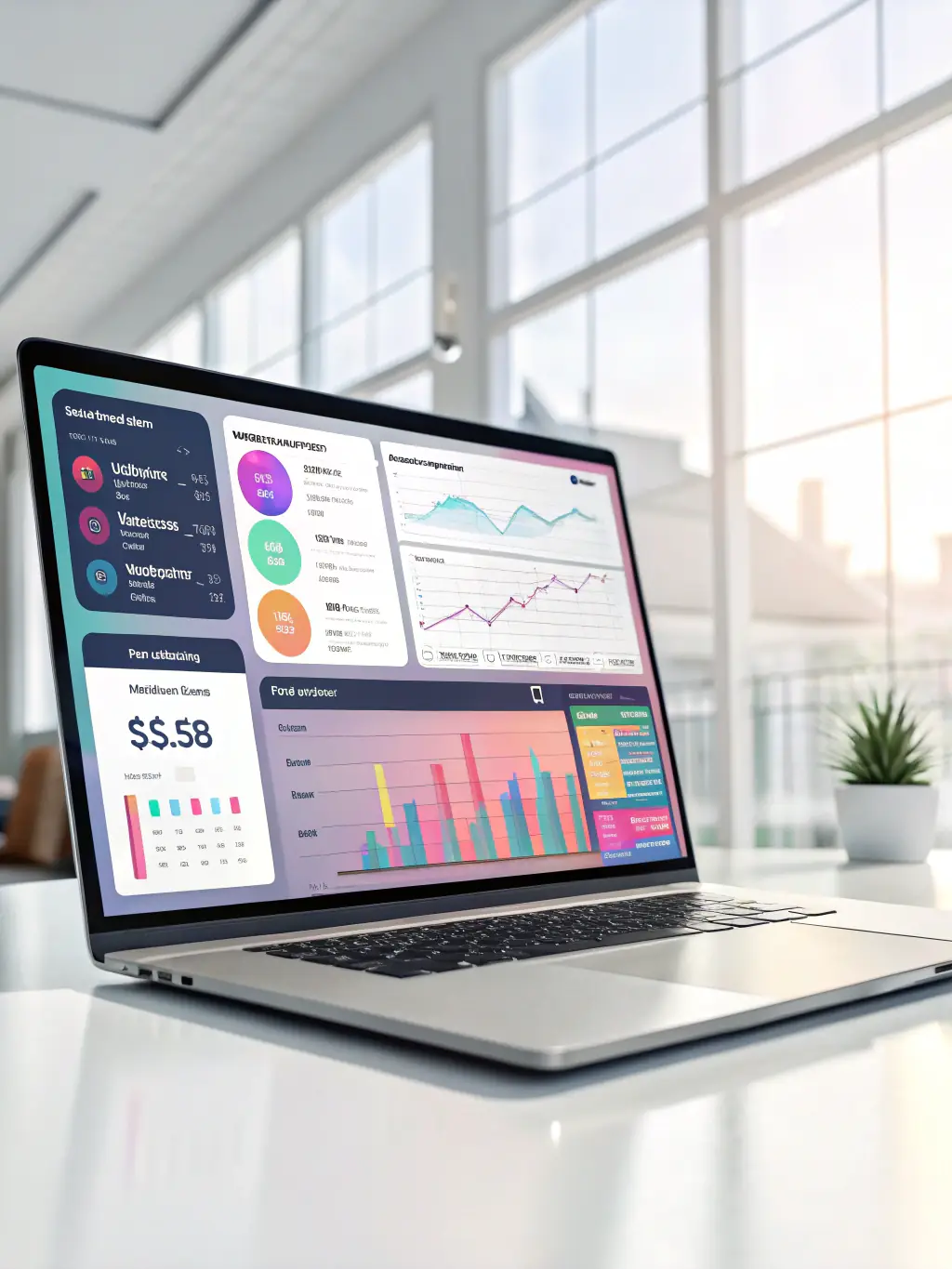 An illustration of various financial tools and resources available to Mercury Bank customers, emphasizing financial planning and growth.